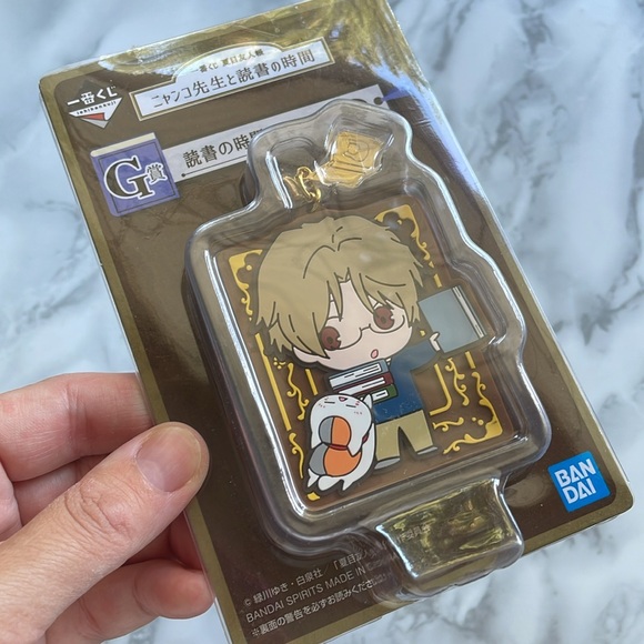 Natsume Yuujinchou - Natori and Nyanko-Sensei flat keychain - Picture 2 of 5